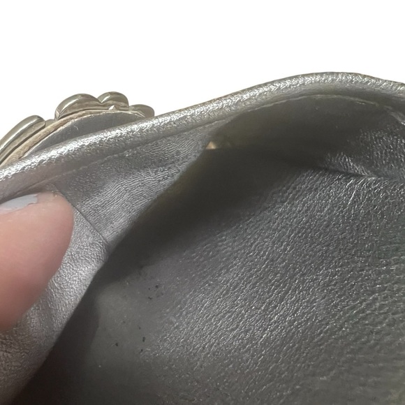 COACH Judith Cork Wedge Sandals w/ COACH Logo in Silver Size 8.5 — GORGEOUS!!! - Picture 10 of 10